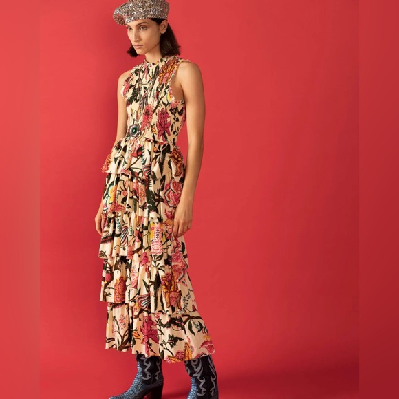 NWOT Alix of Bohemia Cabana Paradise Ruffle Dress Size XL - Picture 4 of 5